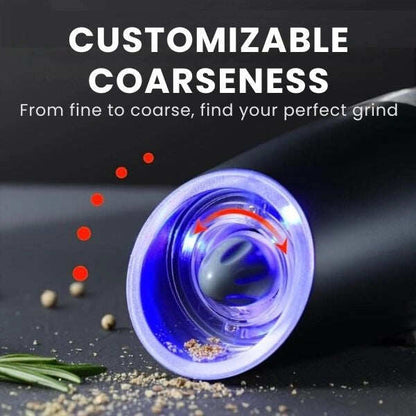 Hands-Free Spice Grinder | LED Precision | One-Hand Operation