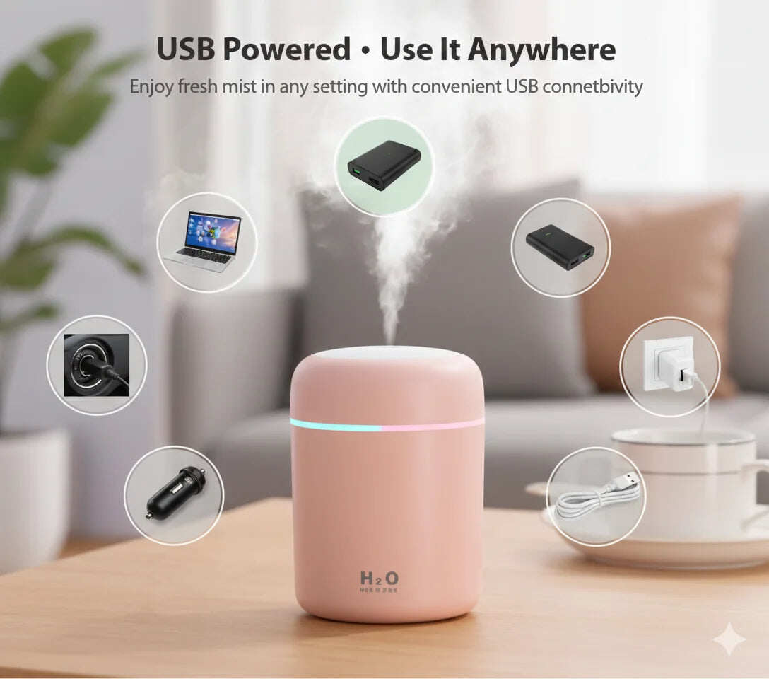 Smart Humidifier | Mist + Ambient Light |  Daily Freshness