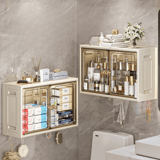 Multi-Purpose Space Saving Wall Mounted Storage Organizer With Hooks