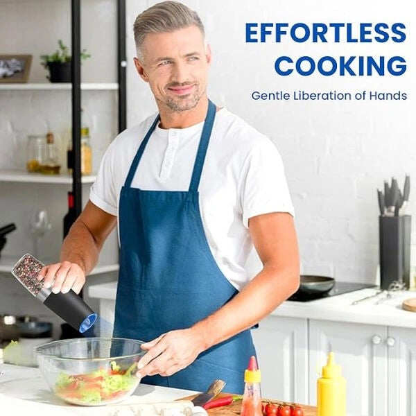 Hands-Free Spice Grinder | LED Precision | One-Hand Operation