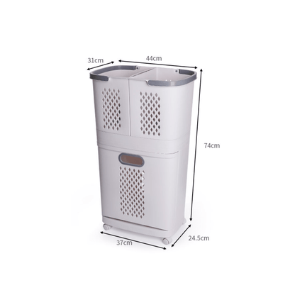 Multipurpose Detachable Laundry Basket Organizer with Wheels