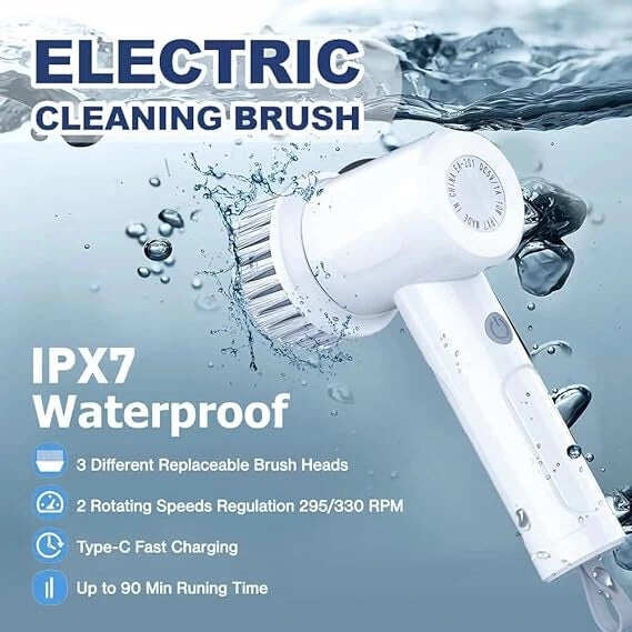5-in-1 Spin Brush | For Tiles, Corners & More | Daily Cleaning