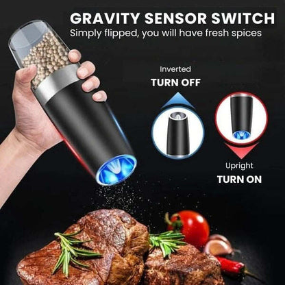 Hands-Free Spice Grinder | LED Precision | One-Hand Operation