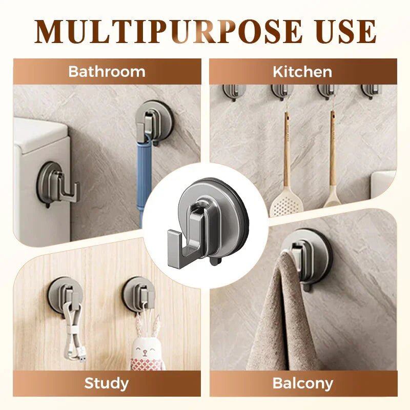 Heavy-Duty No-Drill Strong Suction Cup Utility Hook